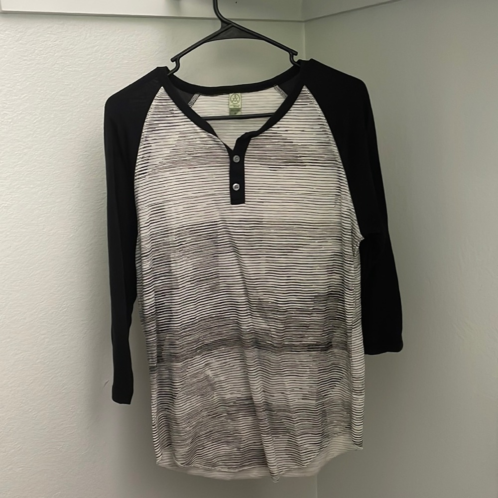 Alternative Earth Raglan Henley Button Down